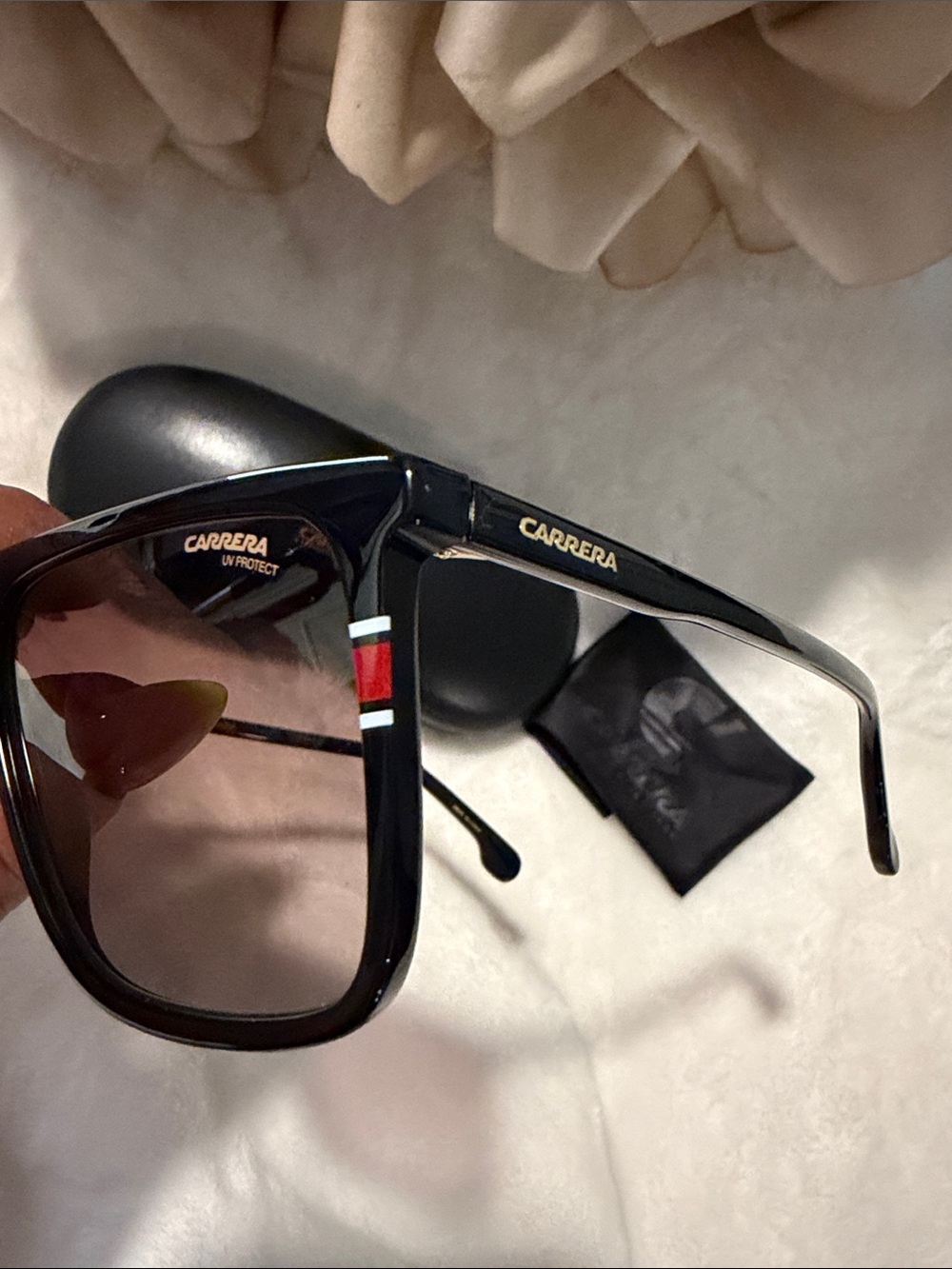 Carrera 172/N/S 807/HA Black Brown Gradient Square Sunglasses w/ Case & Cloth - Picture 3 of 6
